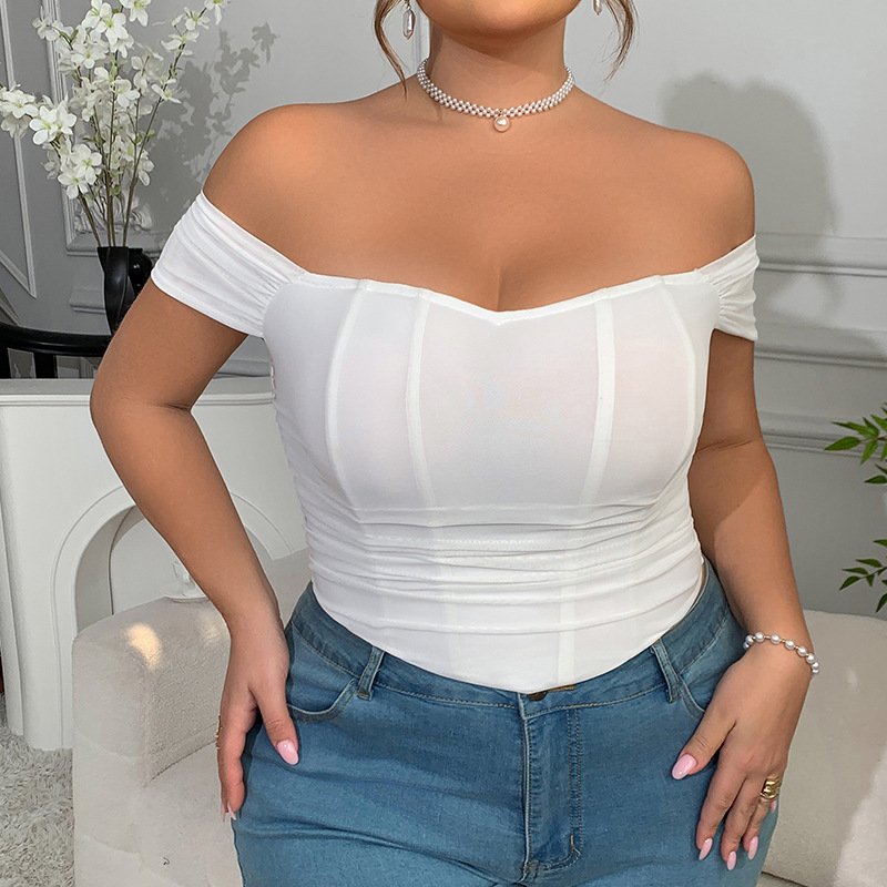 Plus-Size Tops Summer New Women's Popular Hot Fishbone Top IMG_0300.jpg