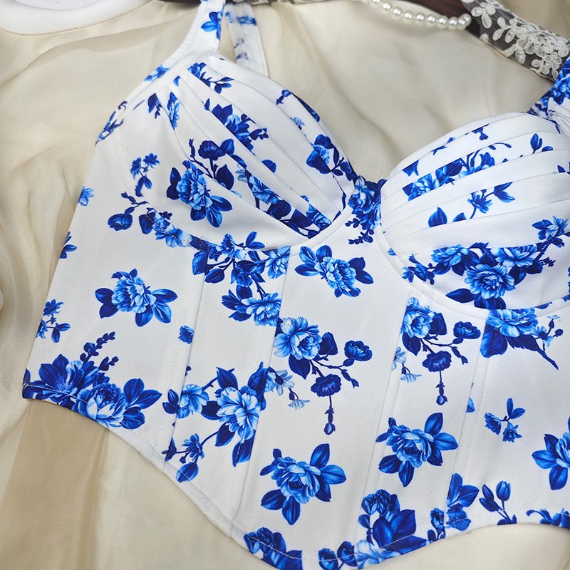 Sexy vest flower print slim fit new fishbone camisole top IMG_20250703_143536.jpg