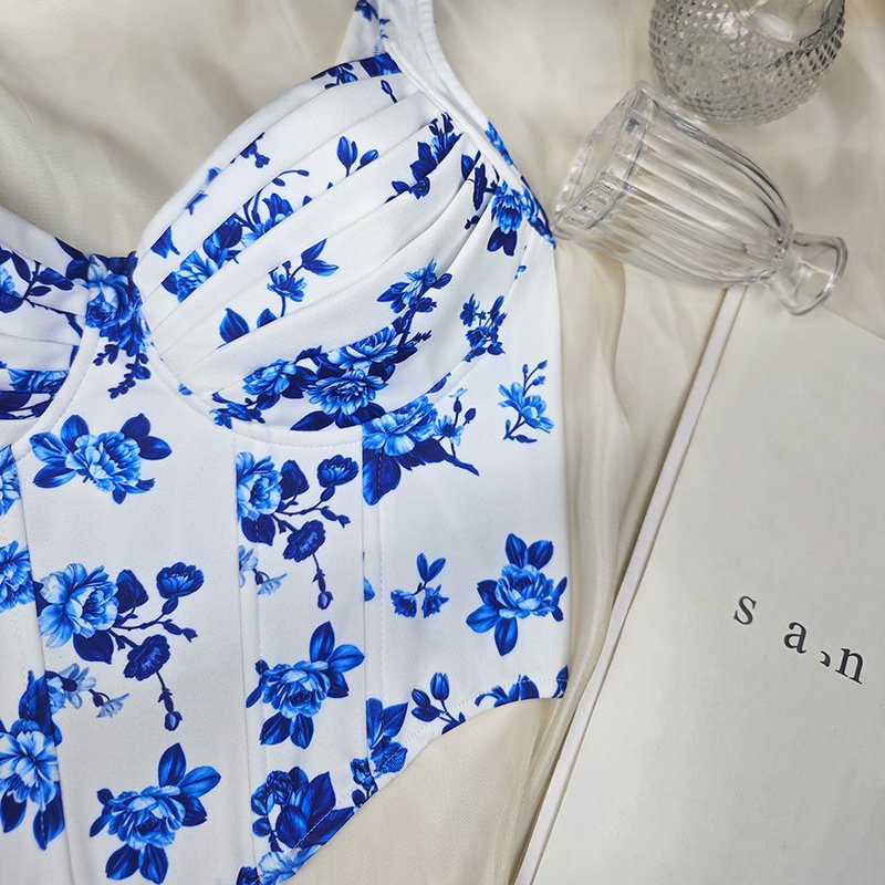 Sexy vest flower print slim fit new fishbone camisole top IMG_20250703_143505.jpg