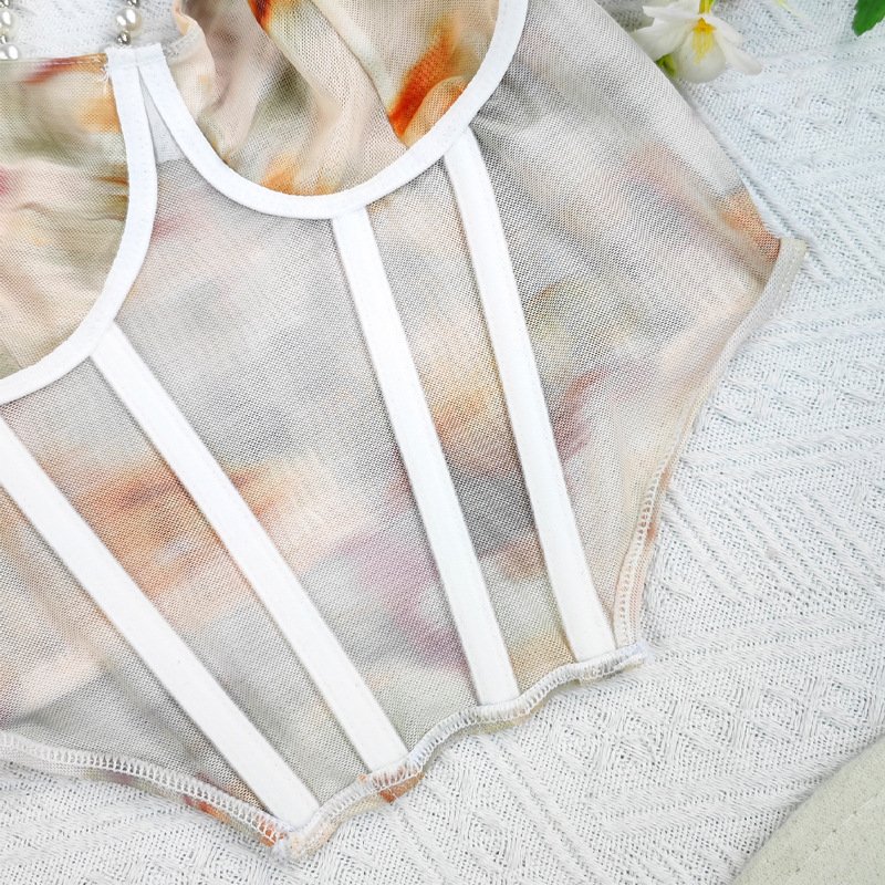 Cross-border French Retro Vest Fashion Printed Top New O1CN01WKGFTK1sX0Fym0l8Q 2213265065775 0 Cib