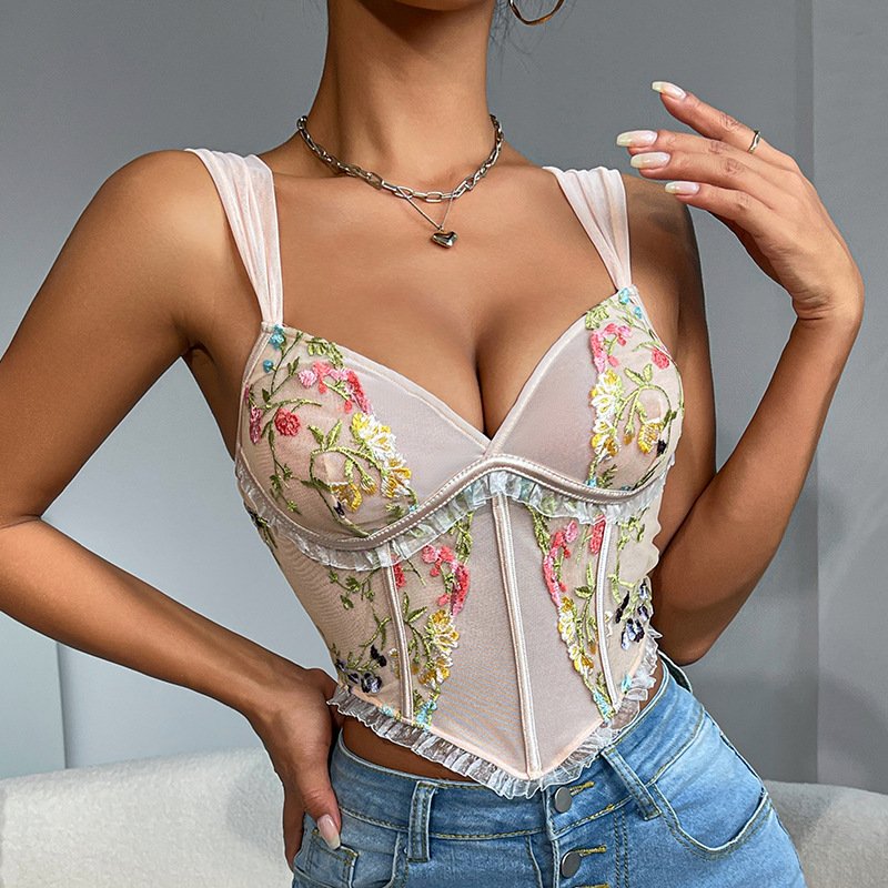 Fishbone Vest New Retro Flower Sexy Top for Women O1CN01freq2D1sX0HIfWDwm 2213265065775 0 Cib