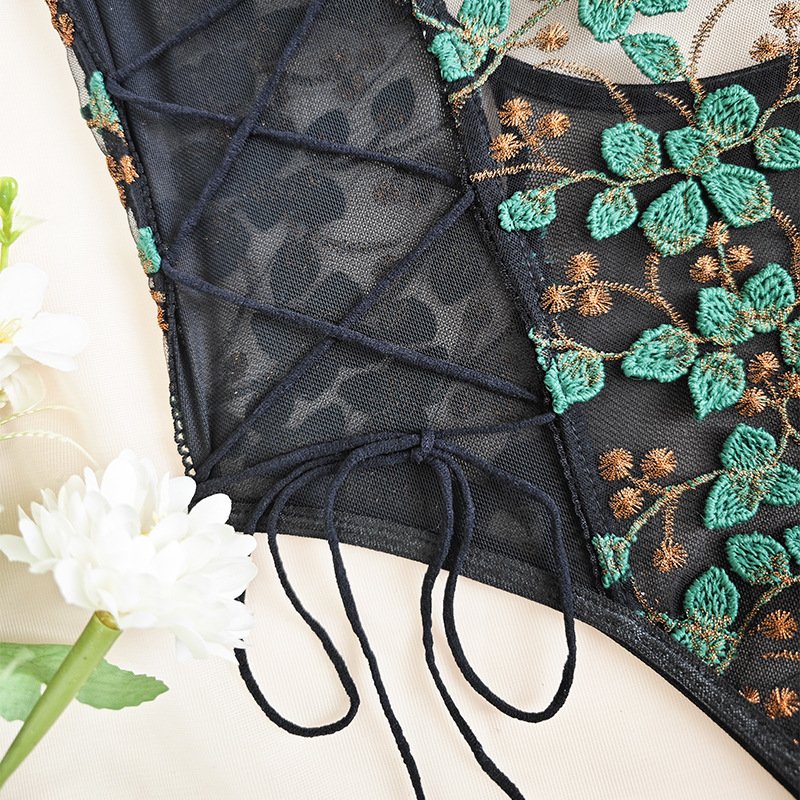 Mesh Embroidery Sexy Lace Transparent Backless Drawstring for Women O1CN01jy7YhP1sX0GOHqfOS 2213265065775 0 Cib