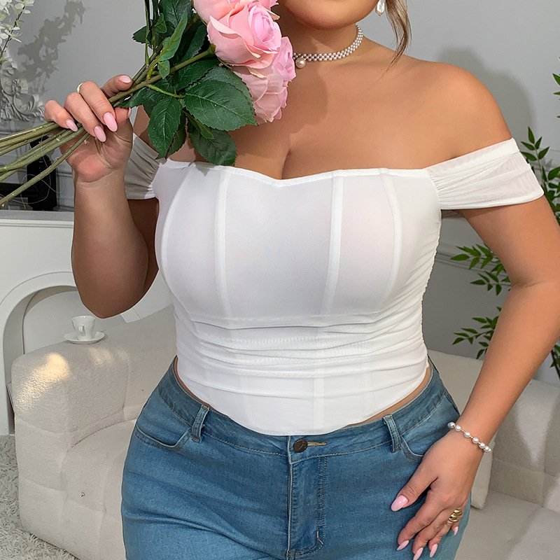 Plus-Size Tops Summer New Women's Popular Hot Fishbone Top IMG_0320.jpg