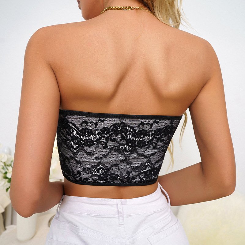 Fashion Front-breasted Lace Strapless Top for Women O1CN01qhkMdg1sX0AMJb1MC 2213265065775 0 Cib