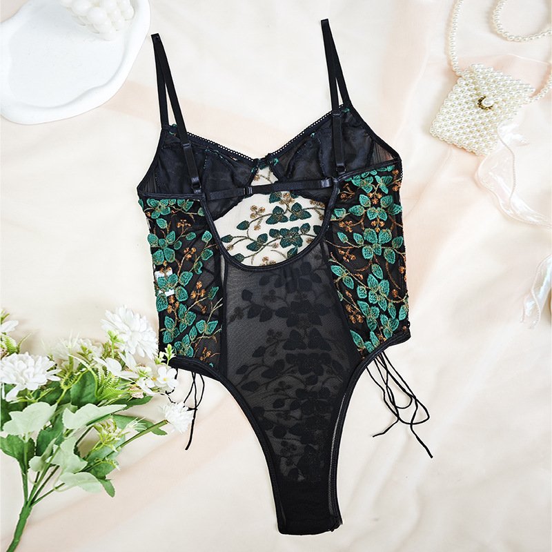 Mesh Embroidery Sexy Lace Transparent Backless Drawstring for Women O1CN01rX9c9g1sX0GMMsFxJ 2213265065775 0 Cib