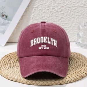 Brooklyn Washed Baseball Cap - Retro Unisex Cotton Dad Hat