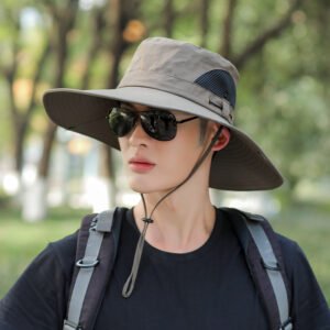 unisex outdoor hiking hat upf 50+ uv protection wide brim breathable